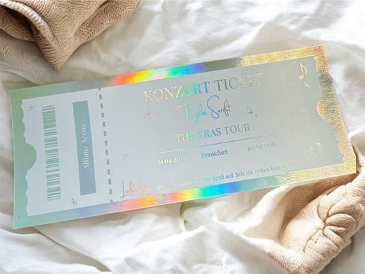 KONZERT: Konzertkarte personalisiert I Ticket I Rubbel-Ticket I Gutschein Geburtstag I Konzert I Live-Auftritt I Stars